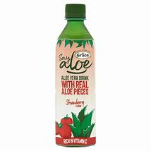 GRACE ALOE VERA DRINK WITH REAL ALOE PIECES STAWBERRY FLAVOUR 500 ML